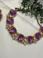 FMC3290 - Mossanite Kundan & Doublet Stone Necklace