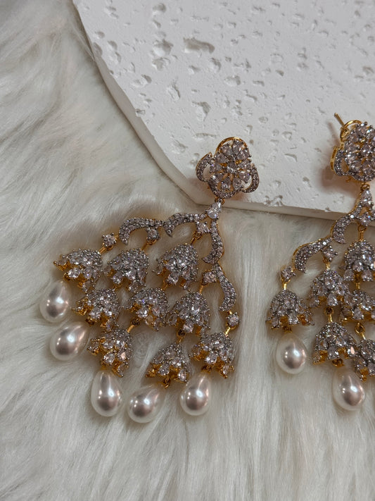 FMC1356 - WGP CZ Earrings