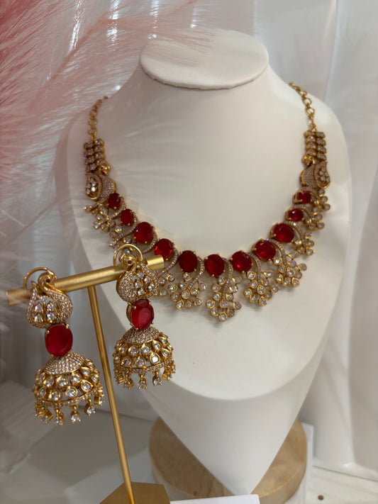 FMC4475 - Uncut Kundan Necklace Set