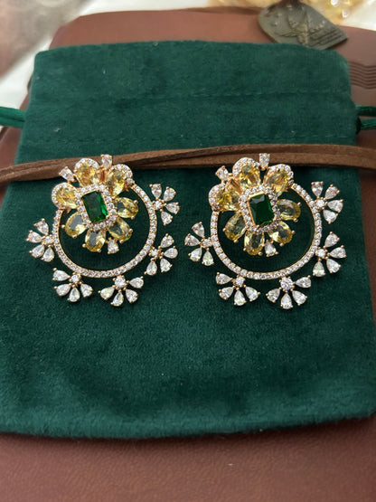 FMC1515 - Hajoori Lal Style Stud Earrings