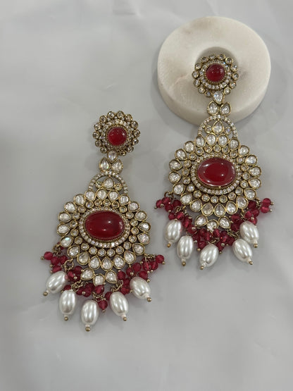 FMC1145 - Mossanite Kundan Earrings