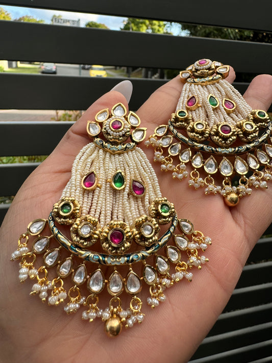 FMC2559 - Uncut Kundan Earrings