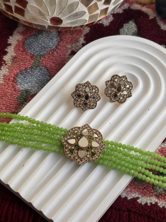 FMC062 - Mirror Chokar Necklace