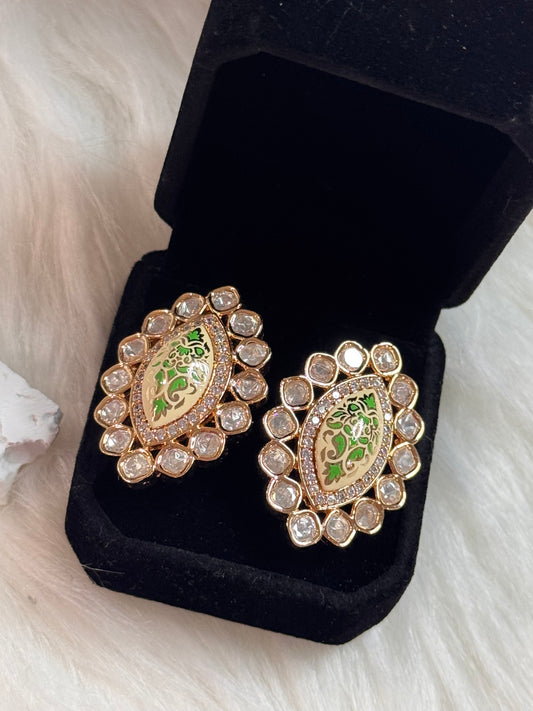FMC864 - Uncut Kundan Stud Earrings