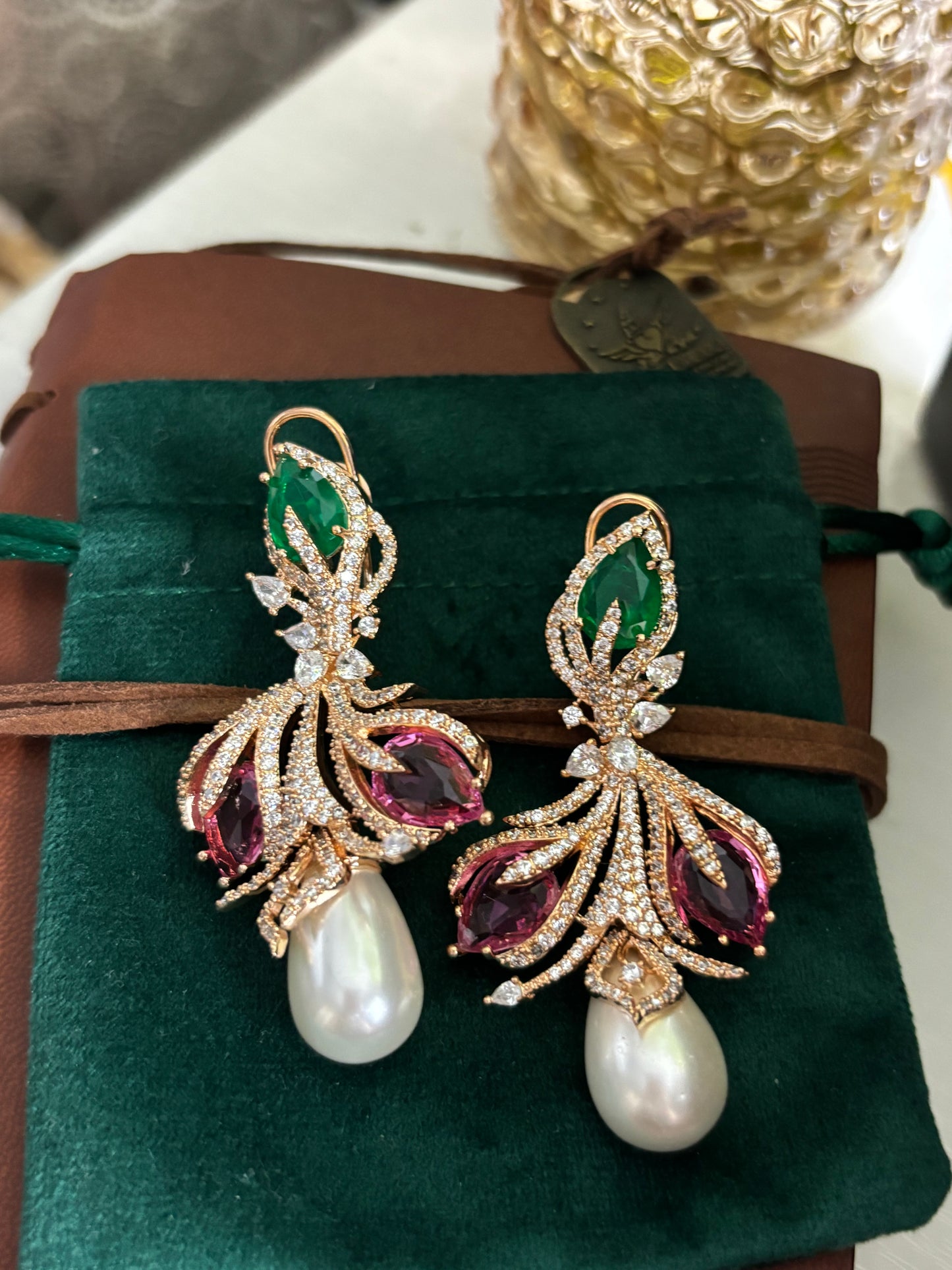 FMC1915 - Hajoori Lal Style Earrings