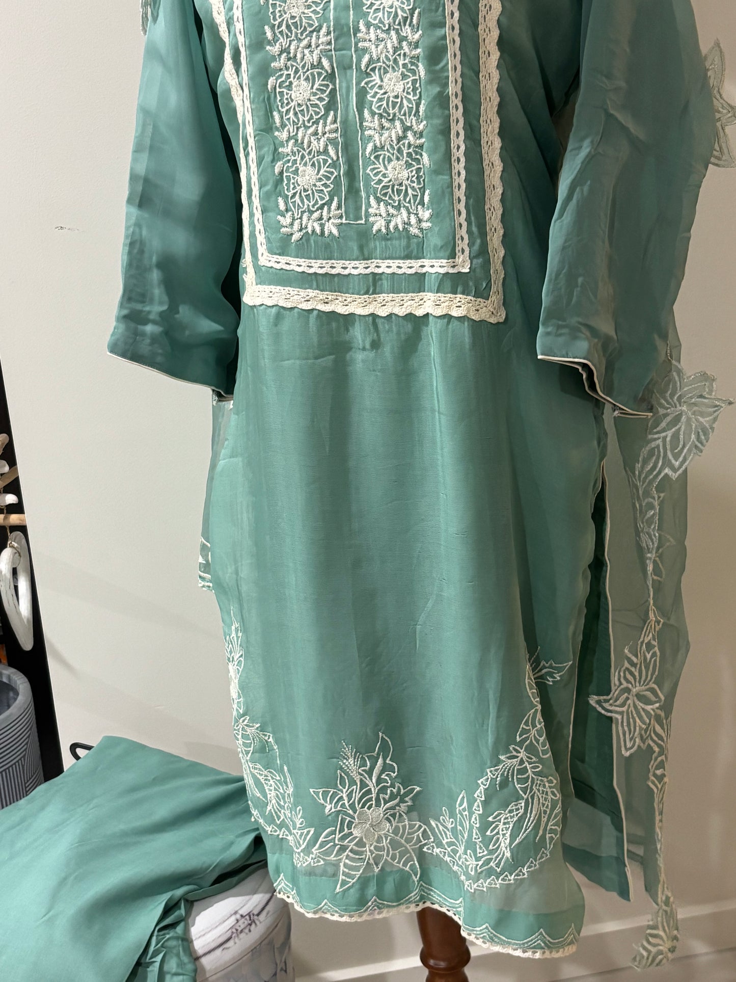 Organza Embroidered Salwar Suit