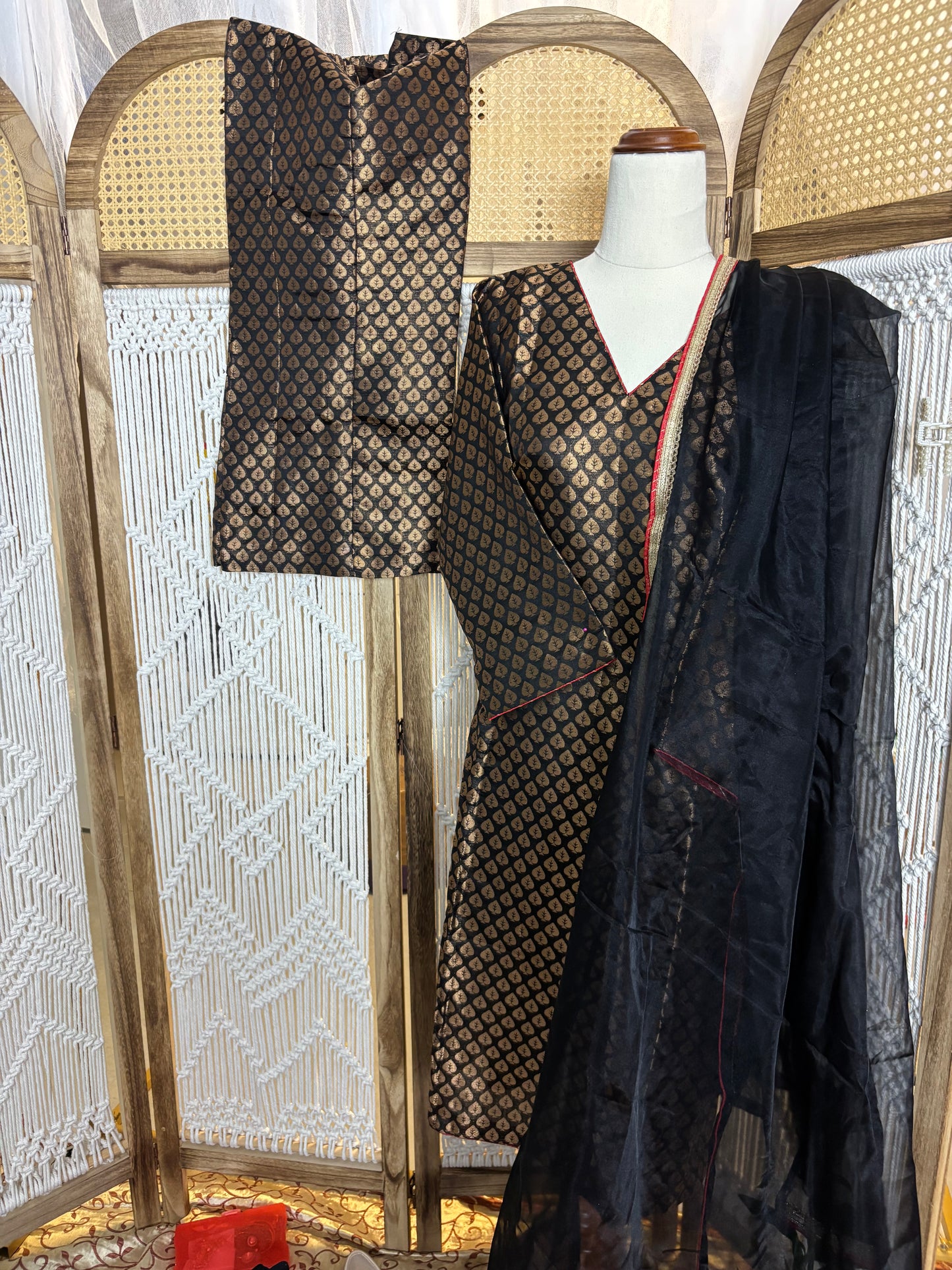 Banarasi Brocade Black Suit