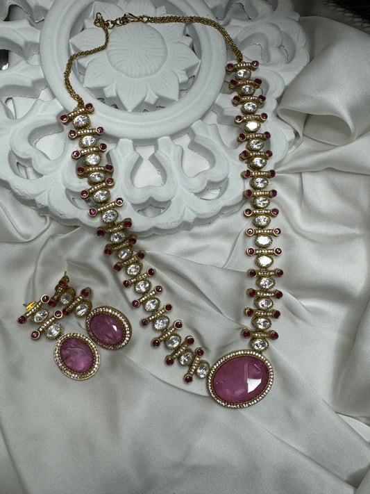 FMC2554 - Mossanite Kundan Necklace