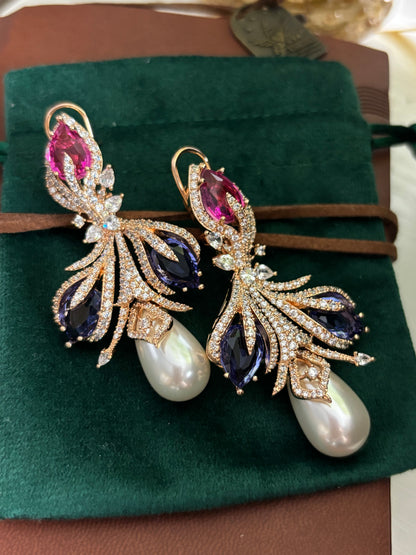 FMC1915 - Hajoori Lal Style Earrings