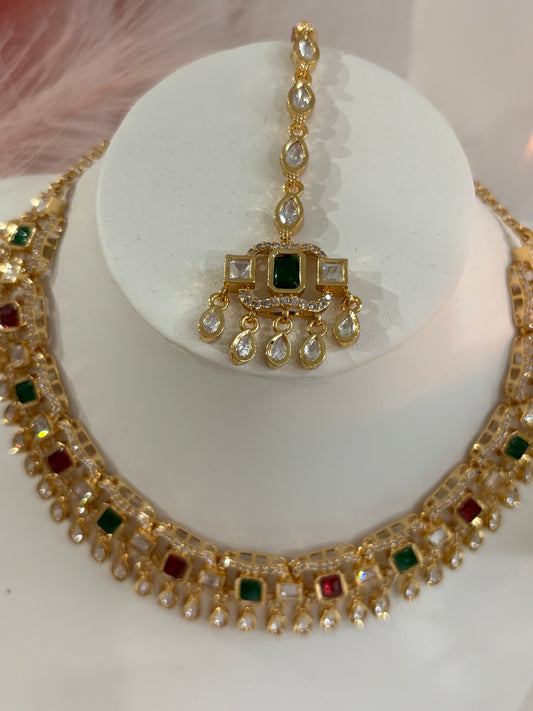FMC1976 - Uncut Kundan Necklace Set