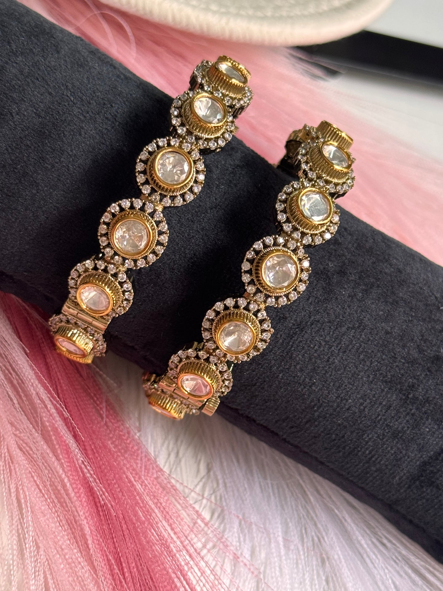 FMC3032 - Pure Mossanite Kundan Kangan