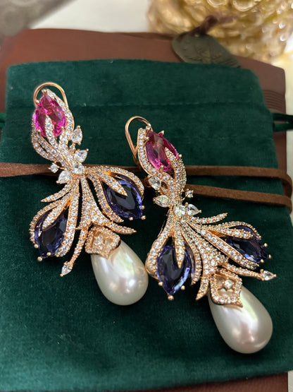 FMC1915 - Hajoori Lal Style Earrings