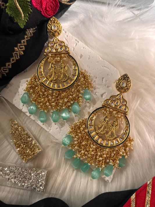 FMC1987 - Amarpali Uncut Kundan Earrings