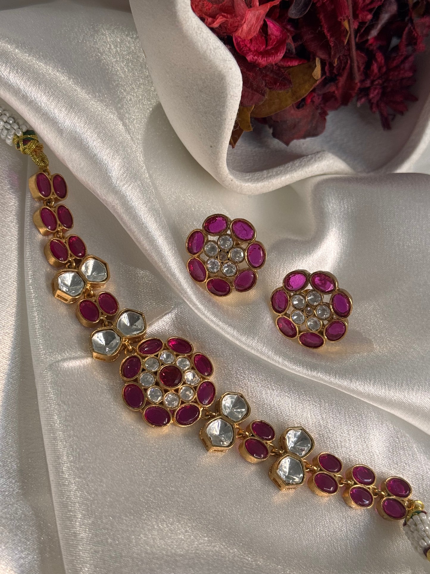 FMC1167 - Mossanite Kundan Necklace