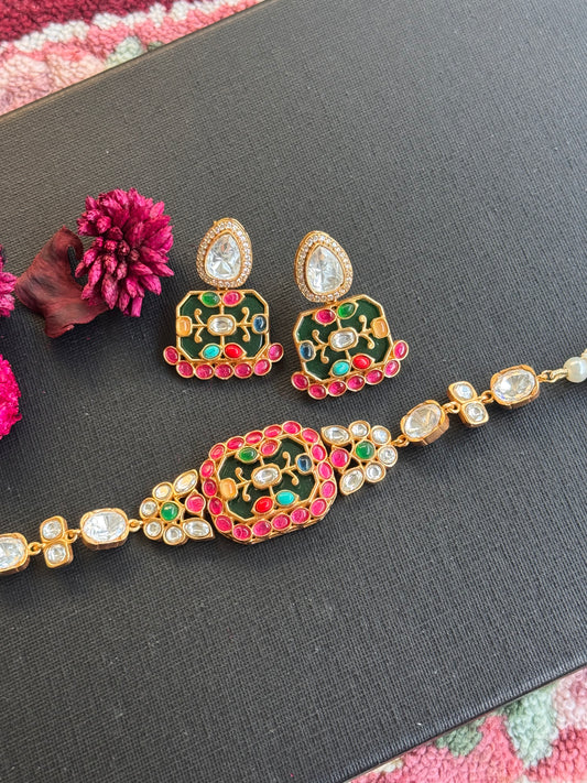 FMC3456 - Antique Mossanite Chokar