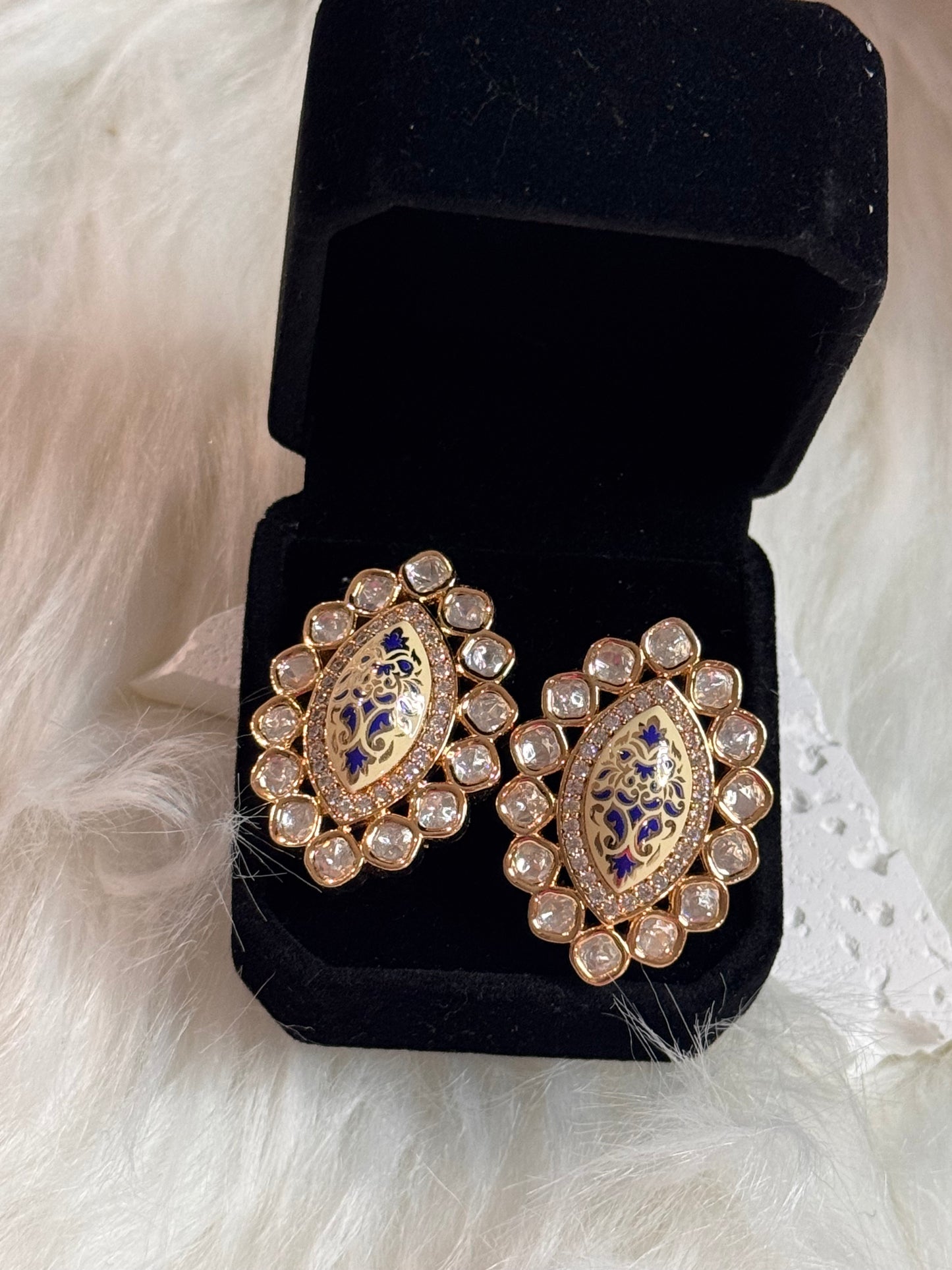 FMC864 - Uncut Kundan Stud Earrings