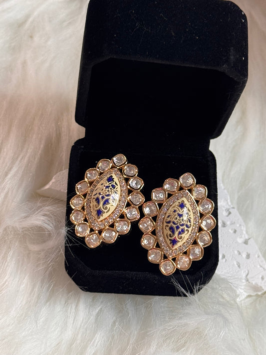 FMC864 - Uncut Kundan Stud Earrings