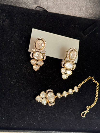 FMC1980 - Mossanite Kundan Necklace