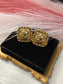 FMC425 - Antique Gold Plated Stud Earrings