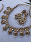 FMC1176 -Gold Plated Uncut Kundan Necklace