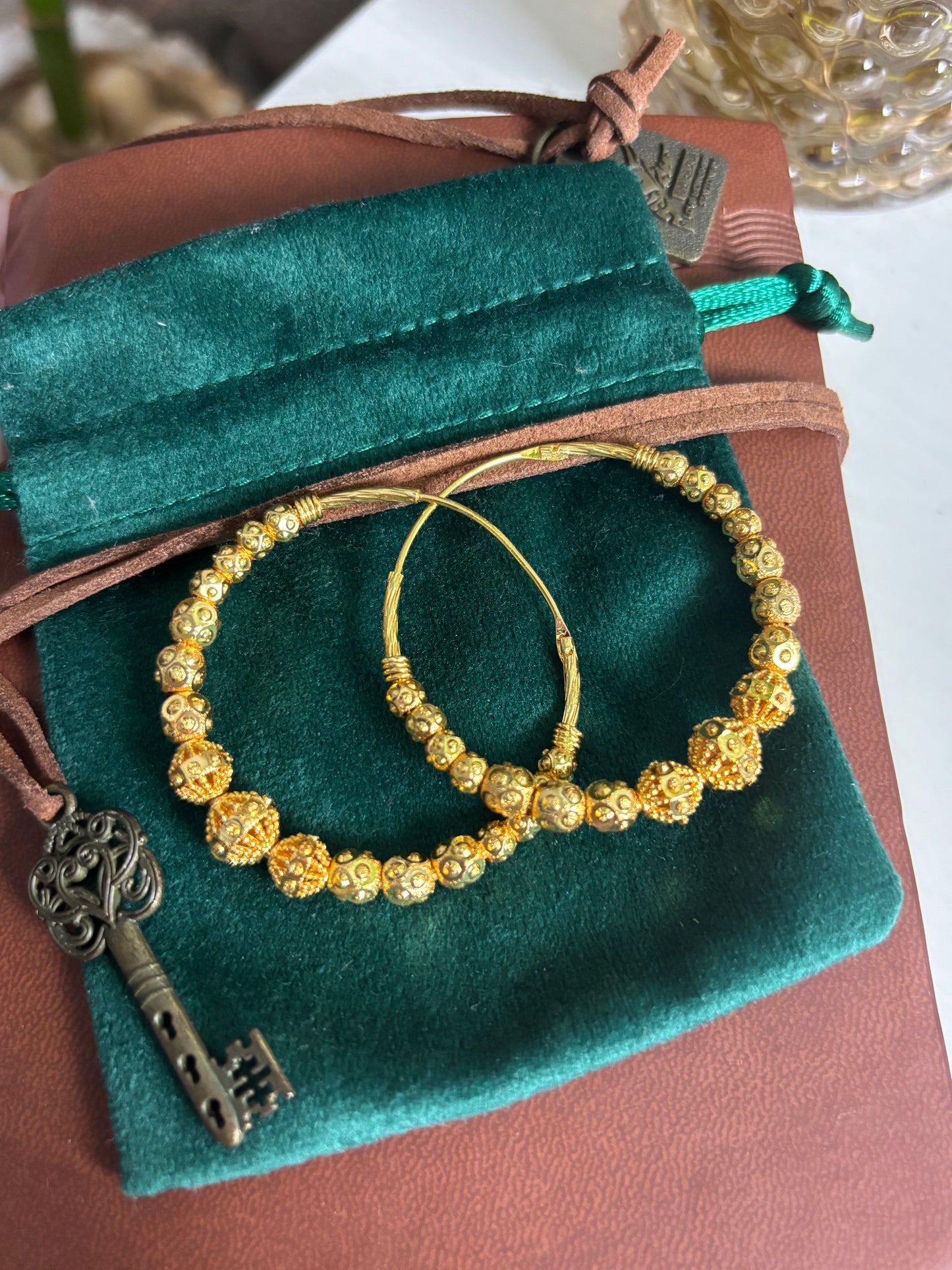 FMC9090- Gold Plated  Traditional Hoops