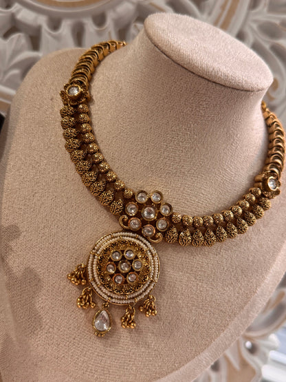 FMC3617 - Rajwada Gold Plated Necklace