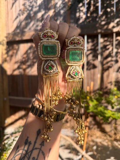 FMC3083 - Brass Kashmiri Earrings