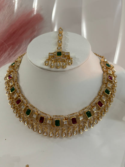 FMC1976 - Uncut Kundan Necklace Set