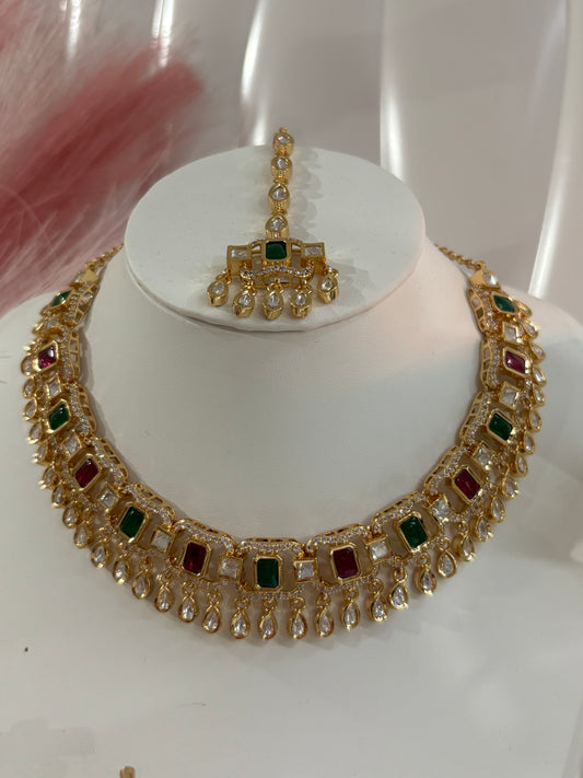 FMC1976 - Uncut Kundan Necklace Set