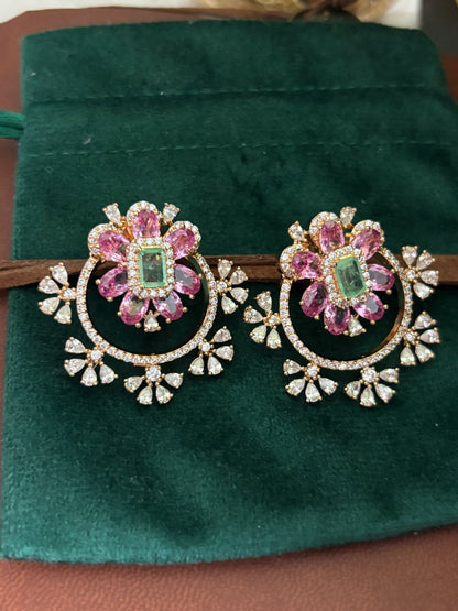 FMC1515 - Hajoori Lal Style Stud Earrings