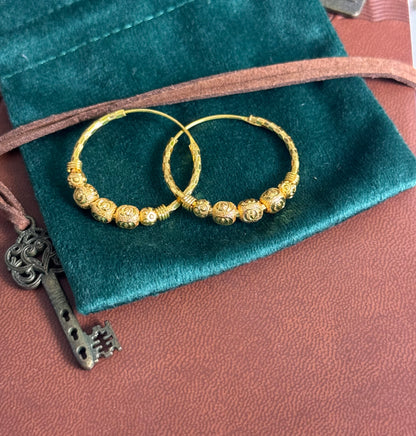 FMC9050 - Gold Plated Traditional Hoops