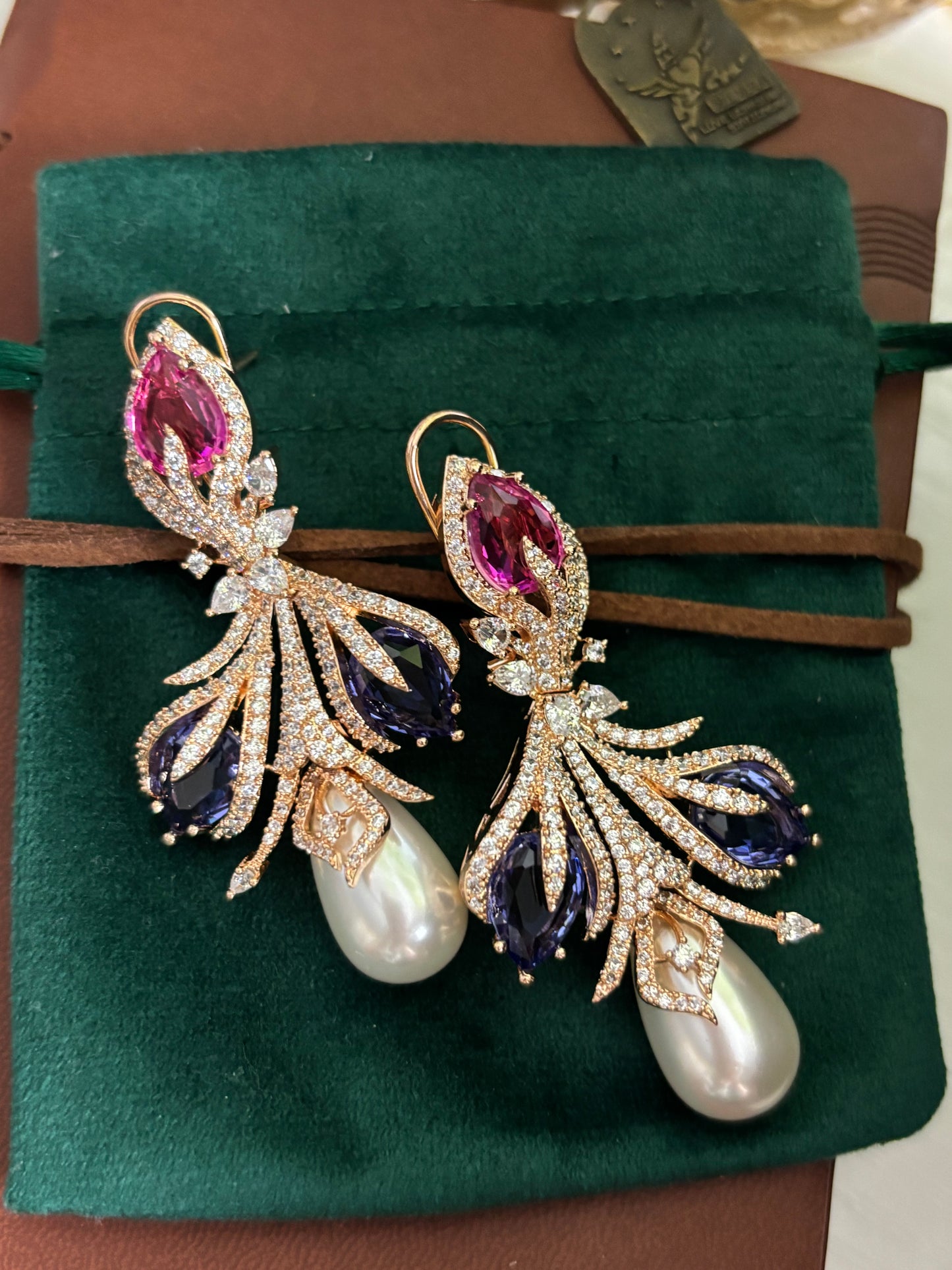 FMC1915 - Hajoori Lal Style Earrings