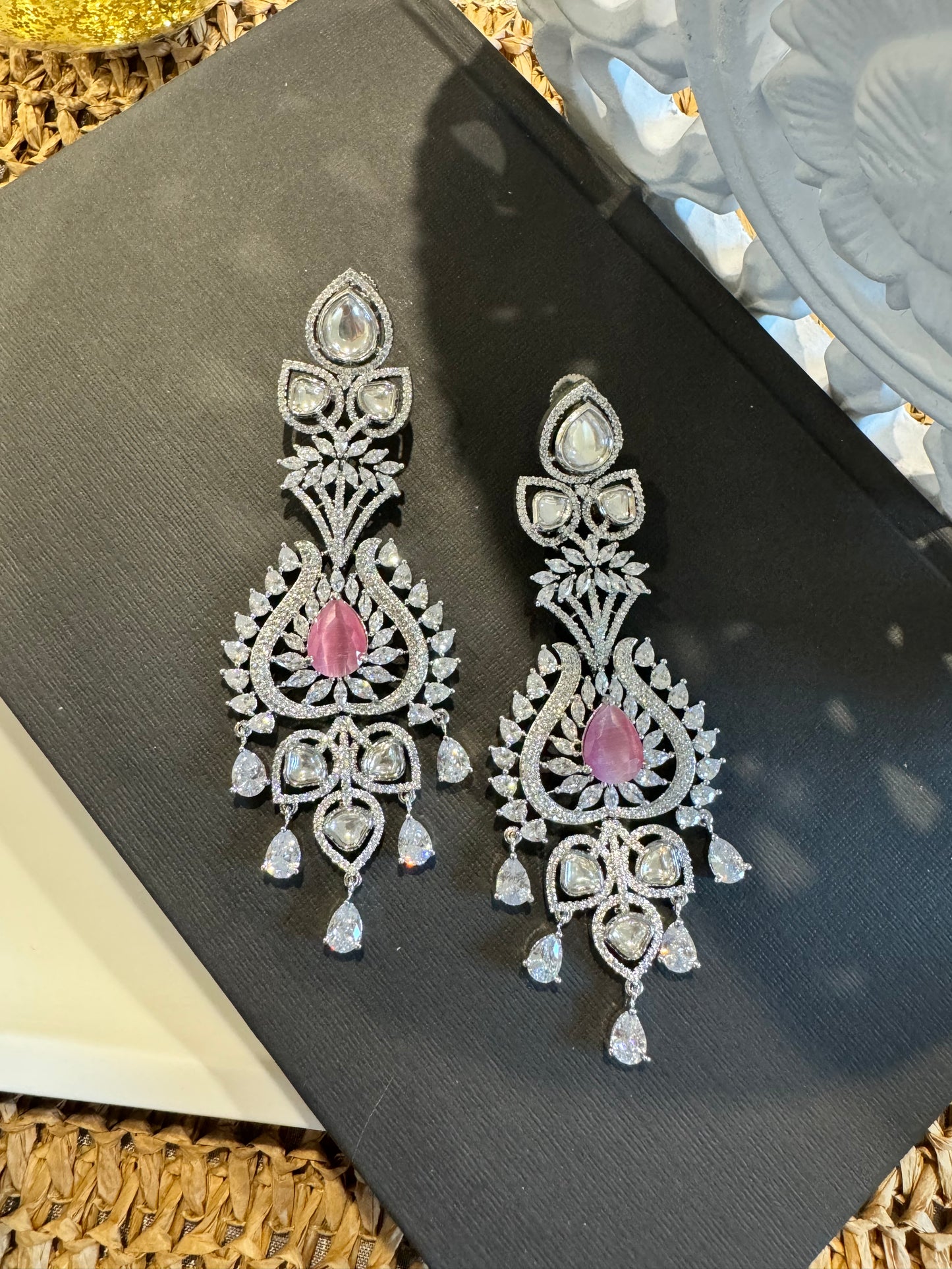 FMC1950 - Uncut Kundan CZ Earrings