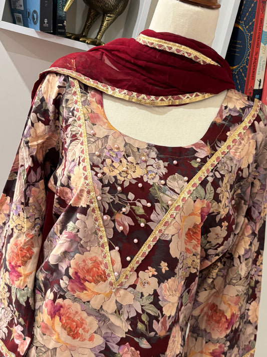 Printed Pashmina Suit Salwar