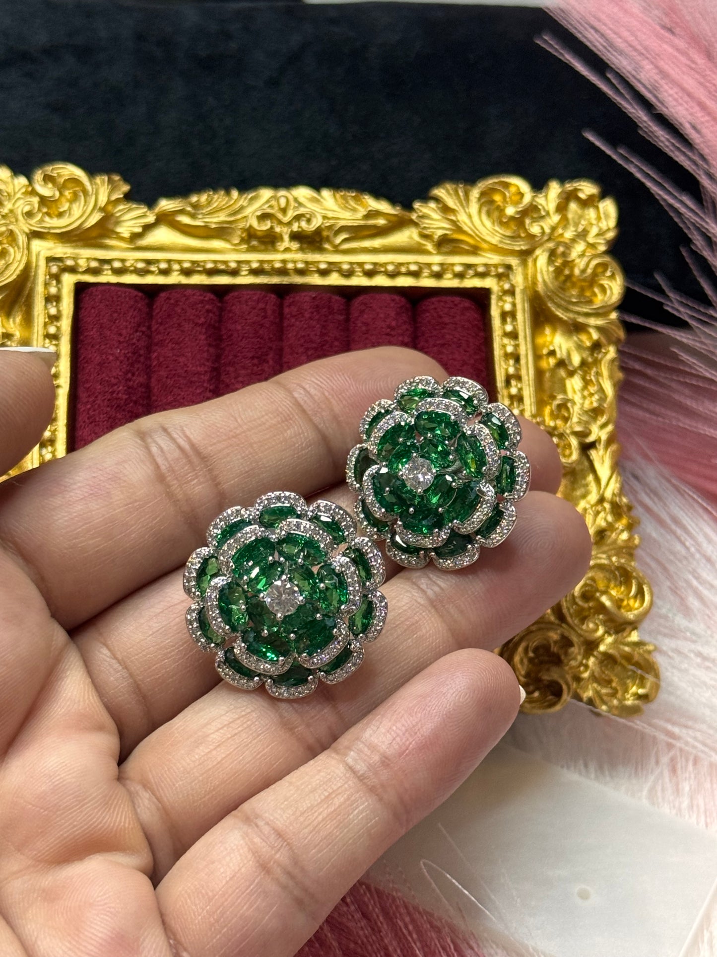 FMC1122 - WGP 3D Floral Stud Earrings