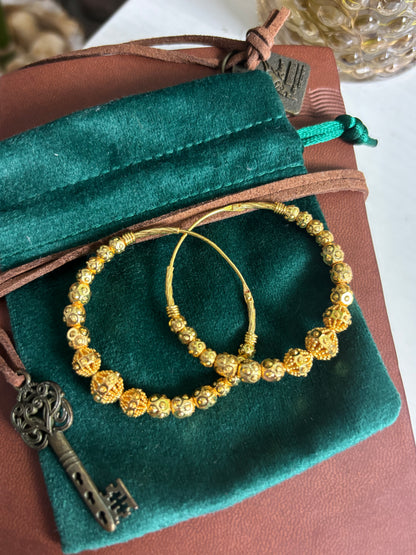 FMC9090- Gold Plated  Traditional Hoops