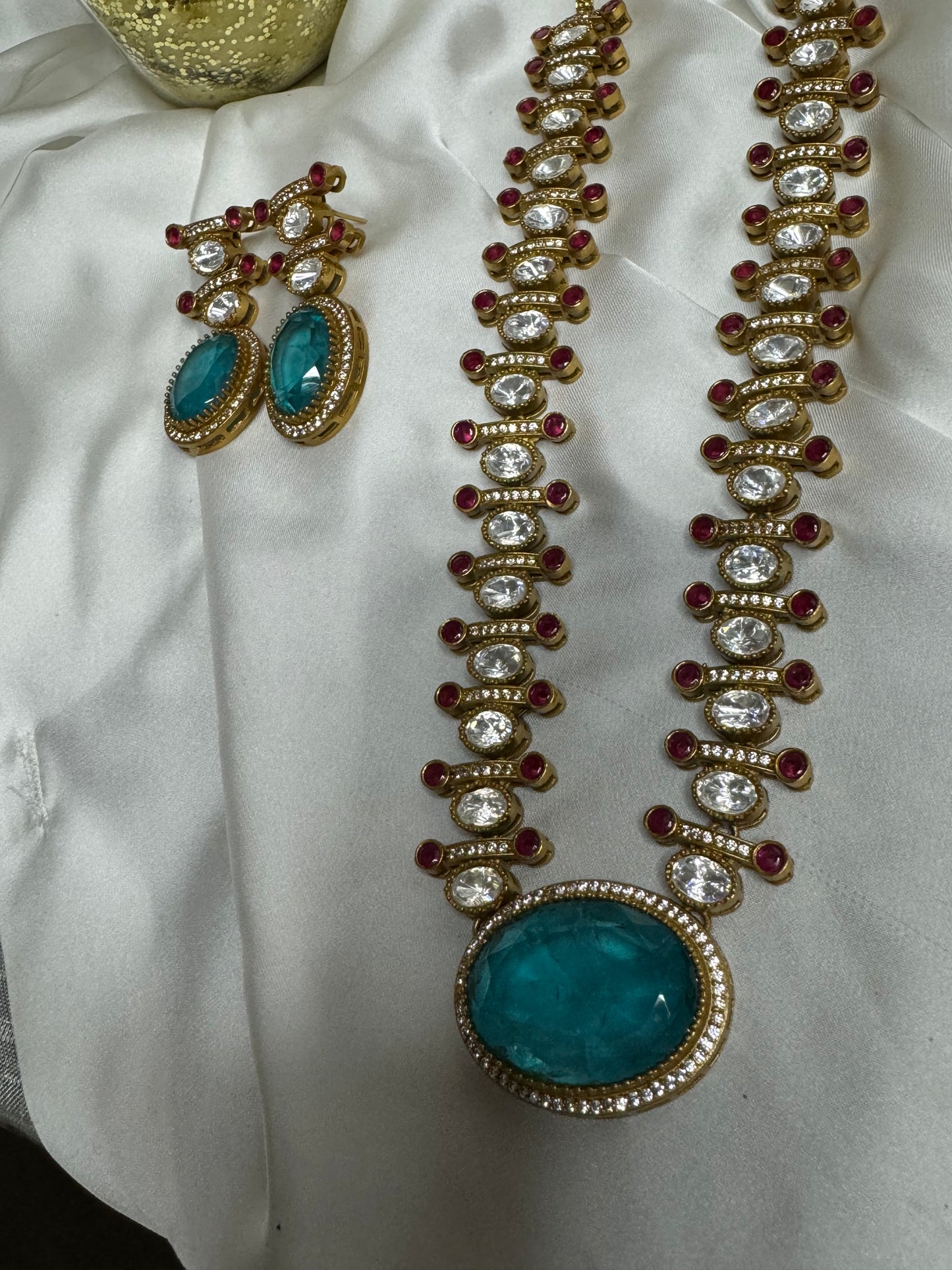 FMC2554 - Mossanite Kundan Necklace