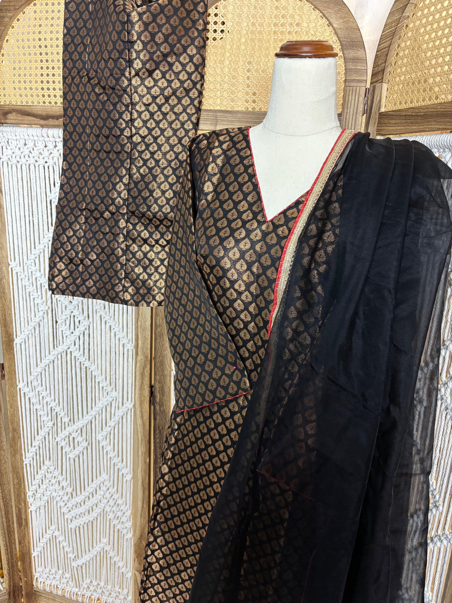 Banarasi Brocade Black Suit
