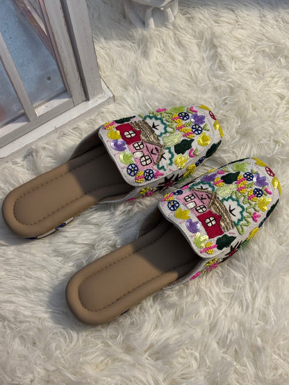FMC4002 - Hand Embroidered Heels (short)