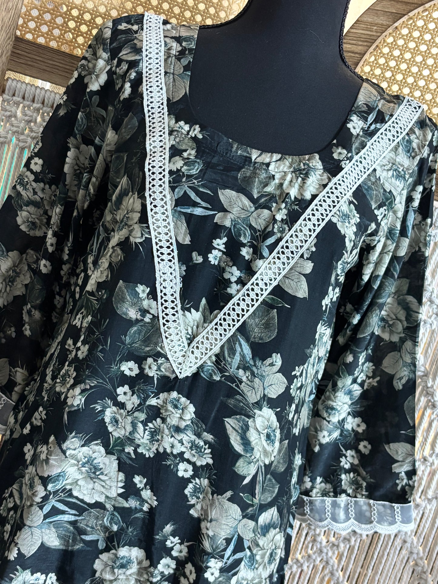 Pure Tabby Silk Farshi Salwar Suit