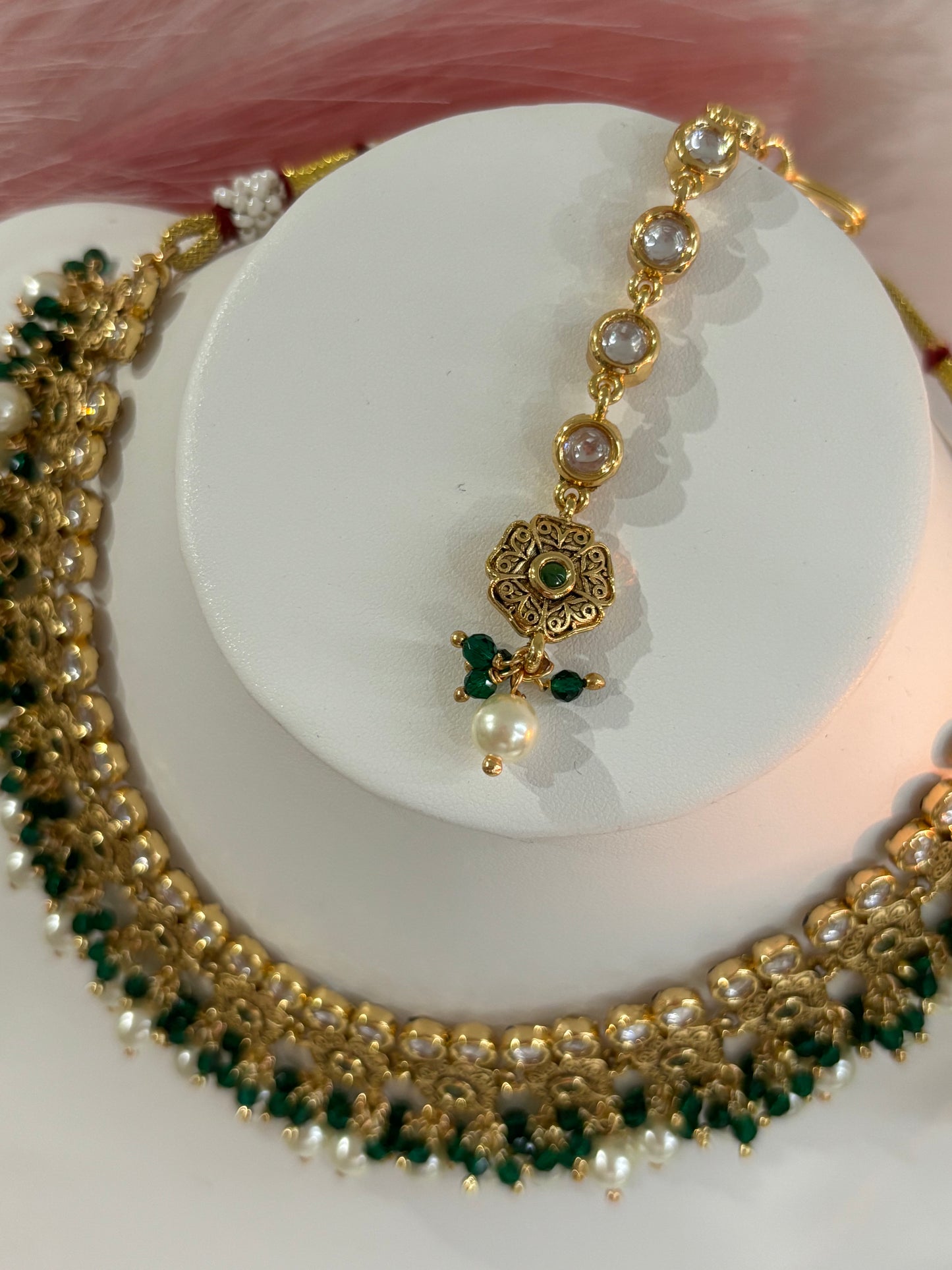 FMC3032 - Uncut Kundan Amarpali Necklace