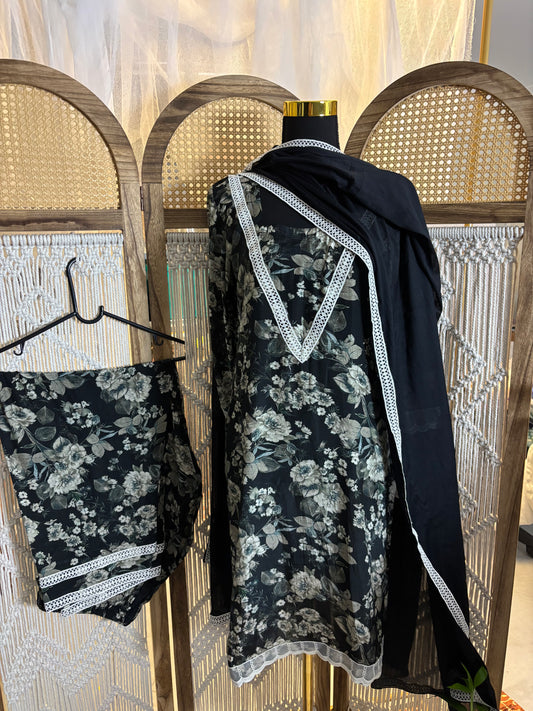 Pure Tabby Silk Farshi Salwar Suit