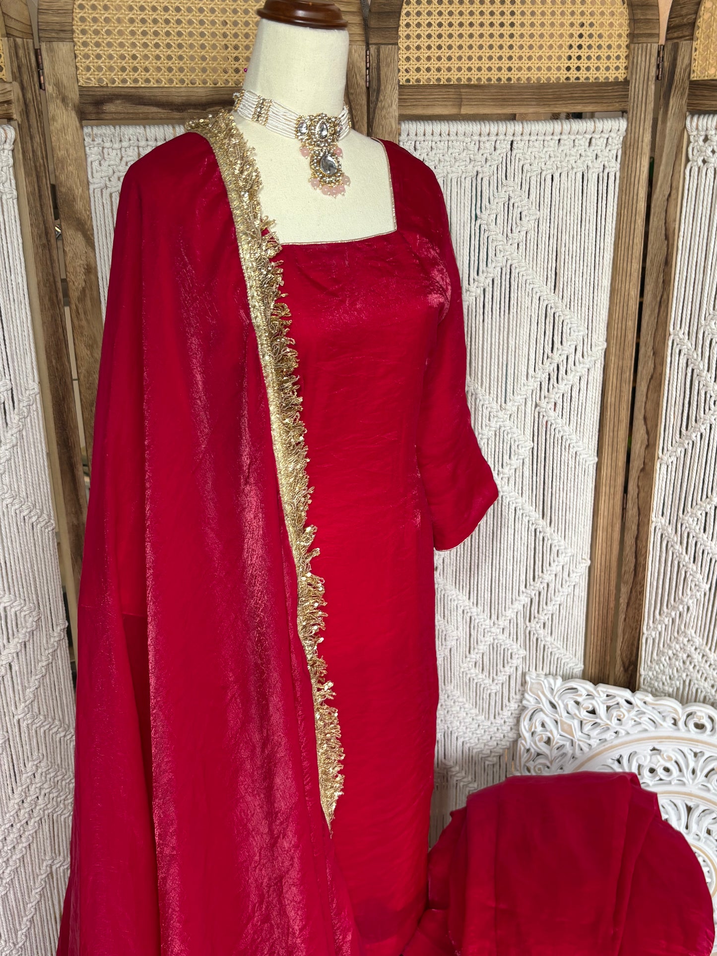 Hot Pink Fendi Silk Pant Suit