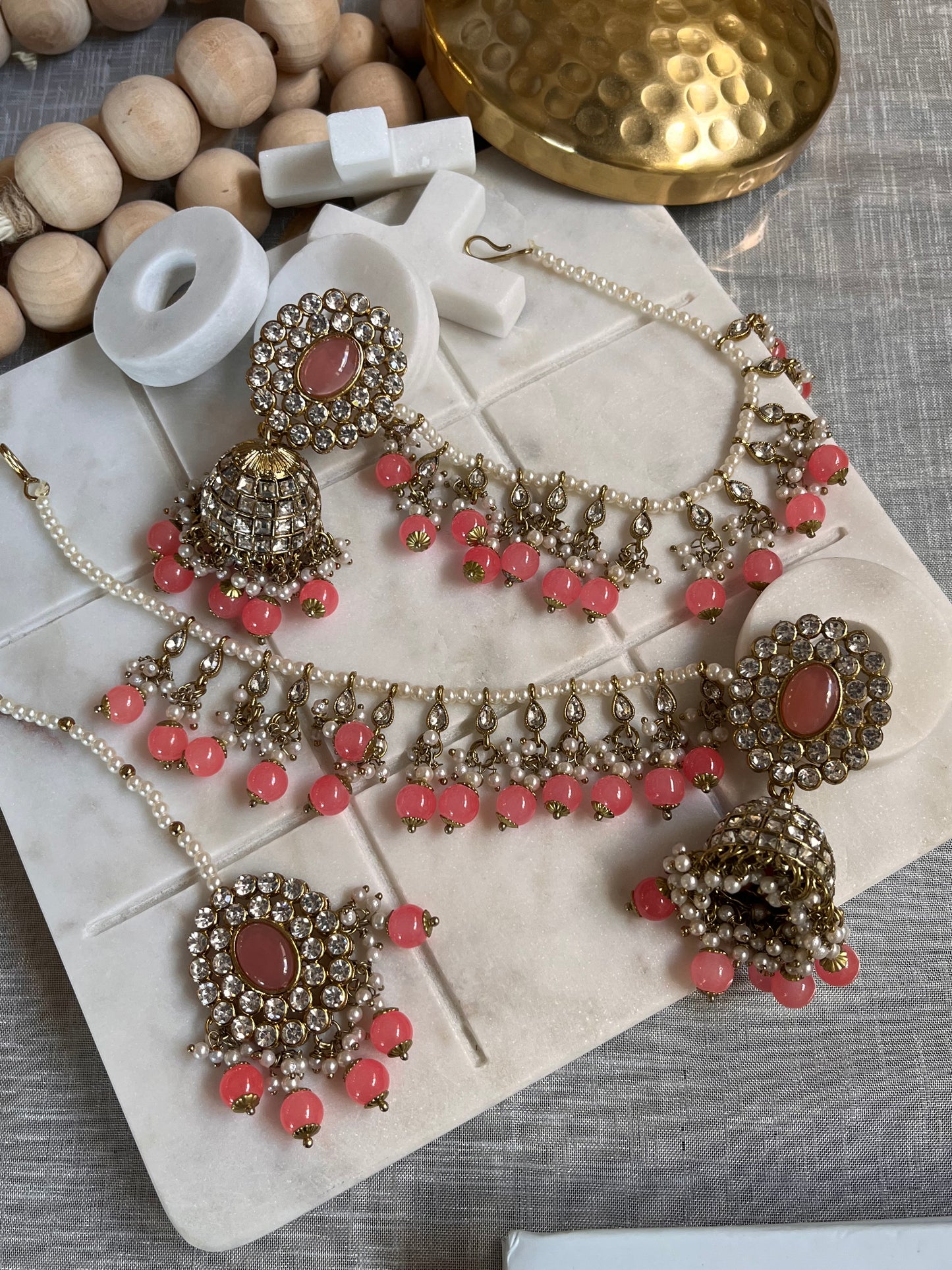 FMC567- Polki Necklace Set