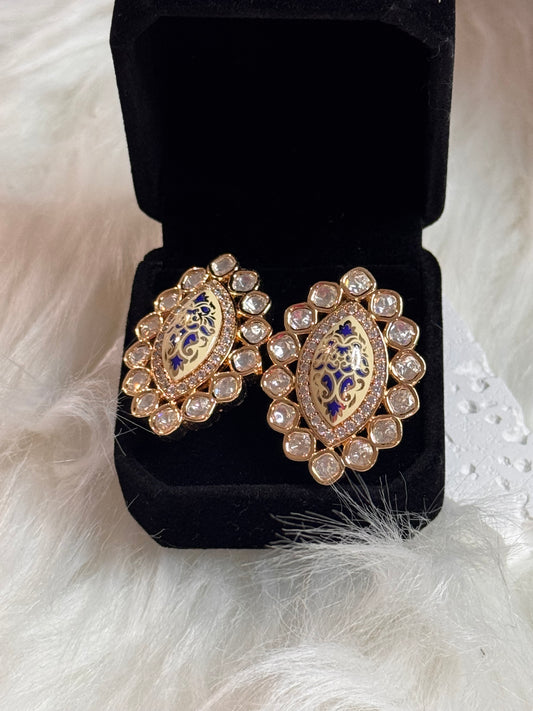 FMC864 - Uncut Kundan Stud Earrings