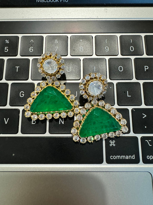 FMC1463 - Mossanite Kundan Earrings