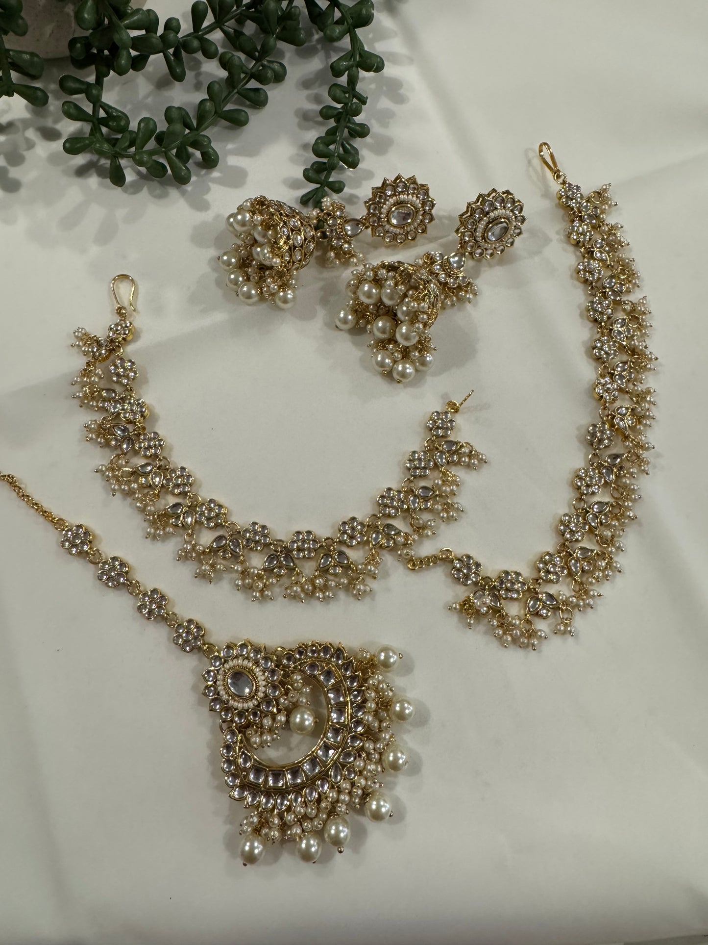 FMC210 - Kundan Jhumki Sahara set