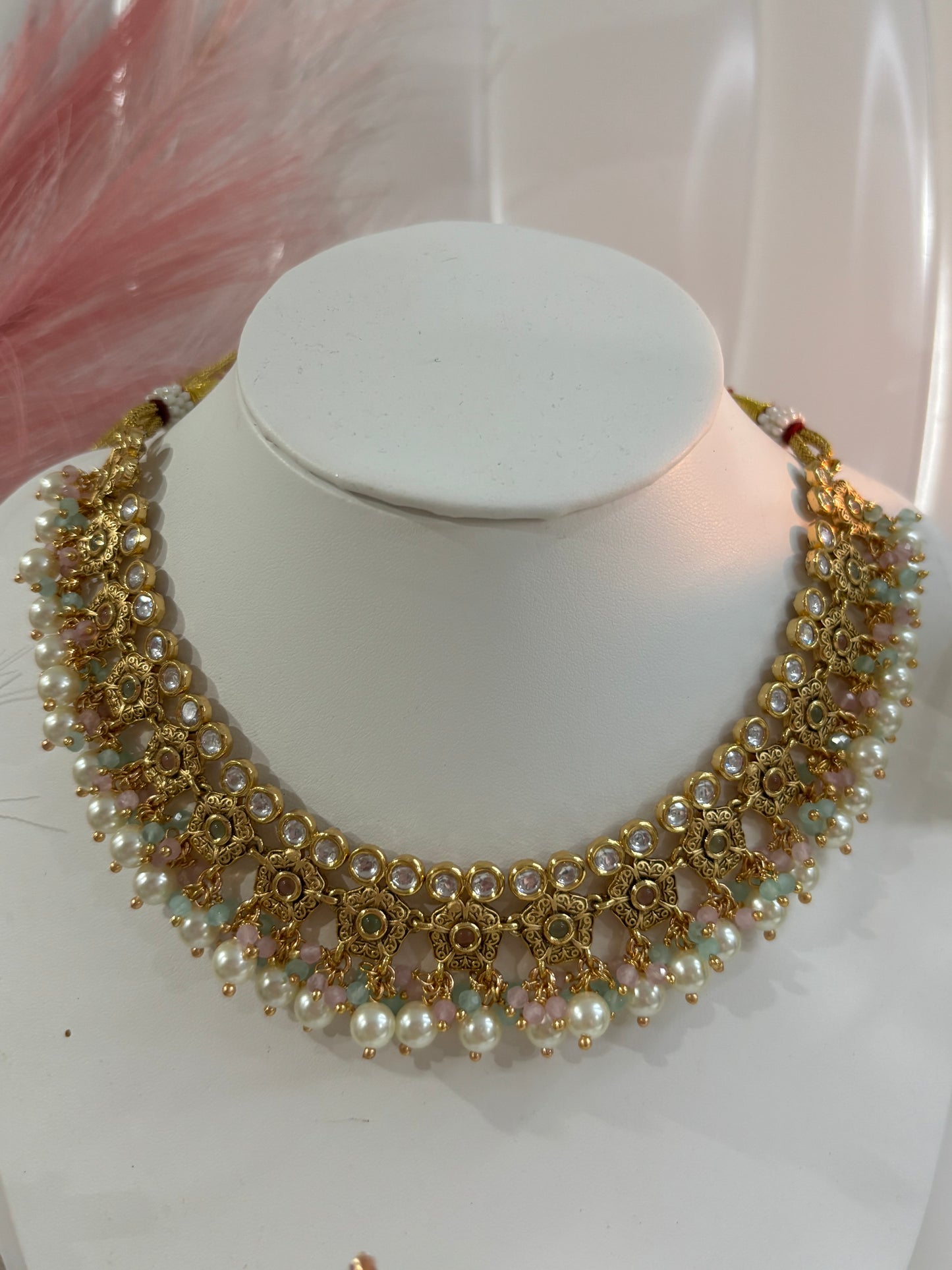 FMC3032 - Uncut Kundan Amarpali Necklace