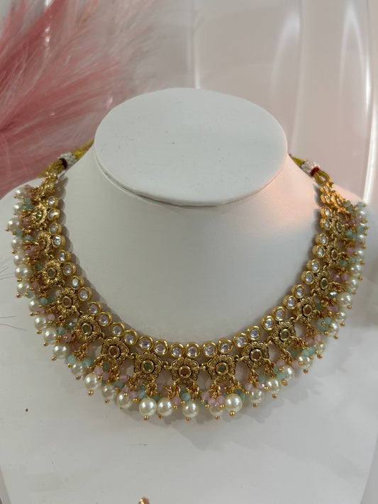 FMC3032 - Uncut Kundan Amarpali Necklace