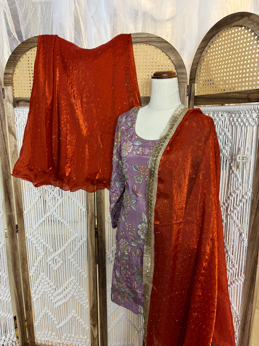 Party Wear Umbrella Plazo Suit
